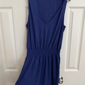 BECCA Blue Sleeveless V-Neck Sundress Coverup